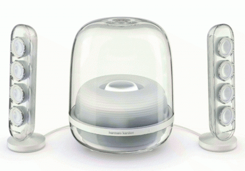 优雅家居生活，臻享纯正音质  哈曼卡顿SOUNDSTICKS4无线水晶四代蓝牙音箱