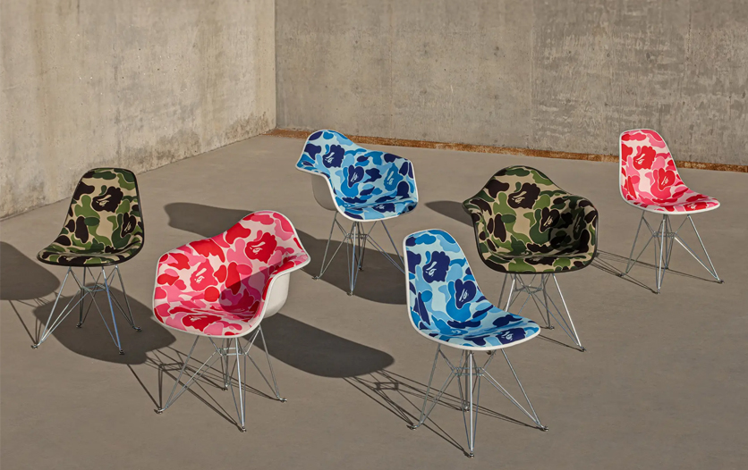 A BATHING APE︎ × MODERNICA，世纪中期现代主义贝壳椅和方桌家具正式发售